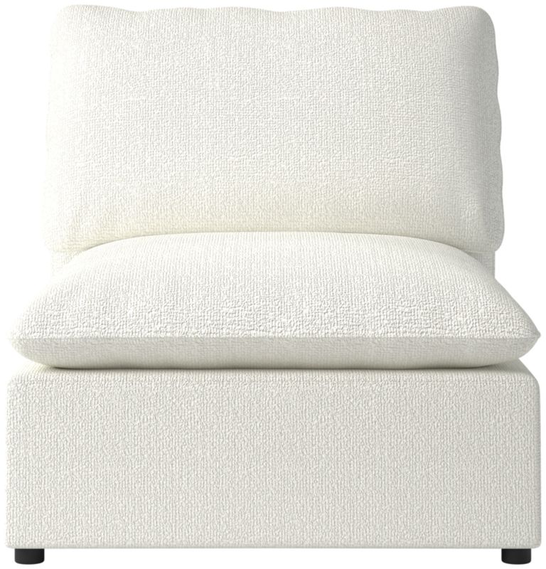 Viewing product image Lumis Snow White Performance Fabric Standard Depth Armless Chair - image 1 of 12