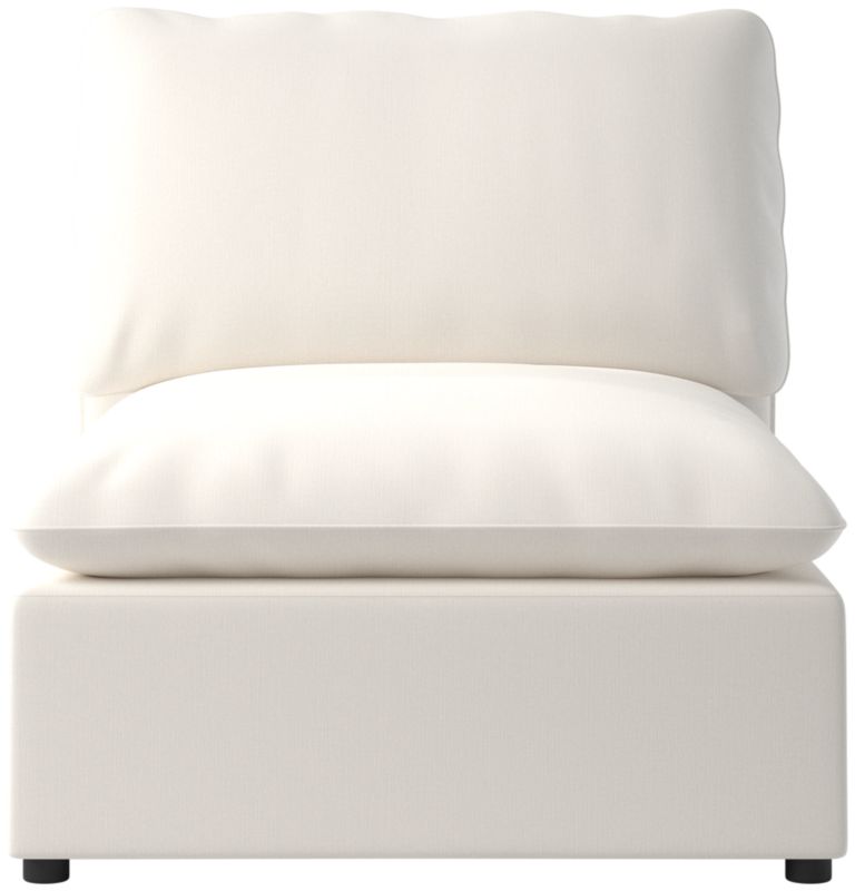 Viewing product image Lumis Snow White Performance Fabric Standard Depth Armless Chair - image 1 of 12