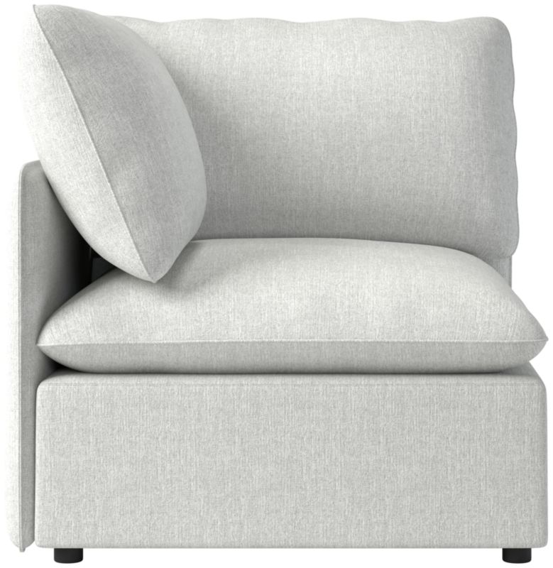 Viewing product image Lumis Snow White Performance Fabric Standard Depth Corner Chair - image 1 of 12