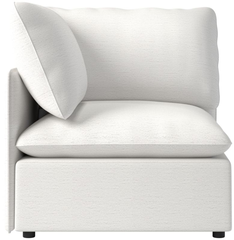 Viewing product image Lumis Snow White Performance Fabric Standard Depth Corner Chair - image 1 of 12