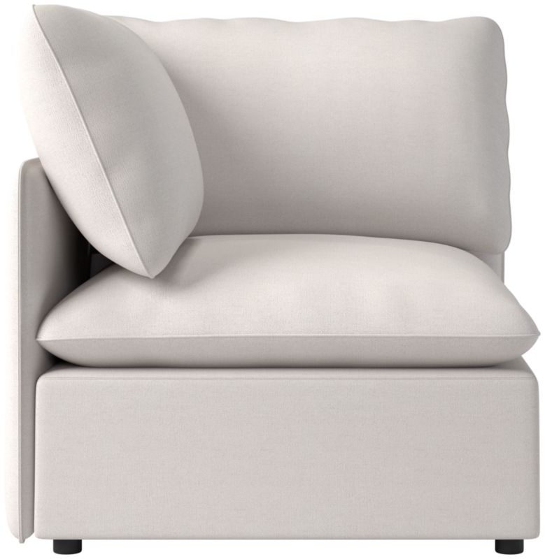 Viewing product image Lumis Snow White Performance Fabric Standard Depth Corner Chair - image 1 of 12