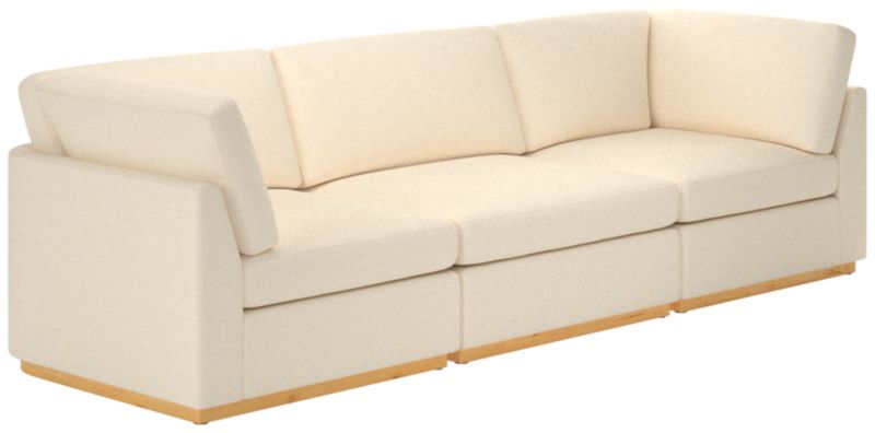 Stormo 3-Piece Ivory Boucle Sectional Sofa