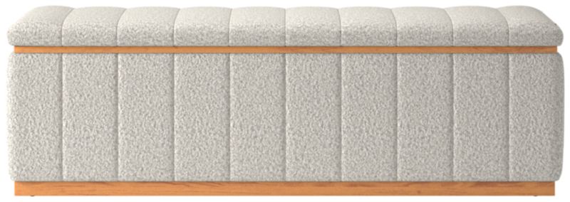 Viewing product image Forte 59" Bloce Grey Natural Bench - image 1 of 4