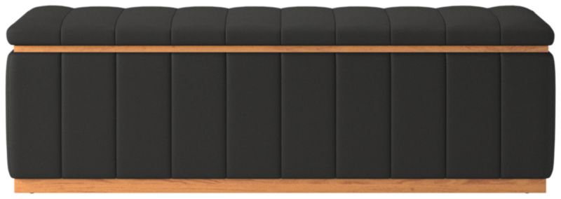 Viewing product image Forte 59" Kanvas Ebony Natural Bench - image 1 of 4