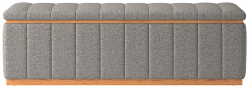 Forte Taylor Felt Grey Natural Bench - image 0 of 4