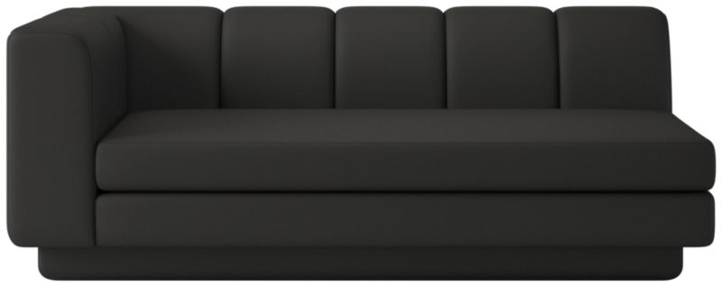 Yarrow Left-Arm Sofa Kanvas Ebony - image 0 of 8