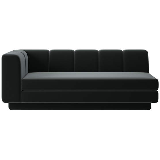 Yarrow Left-Arm Sofa Como Dark Grey