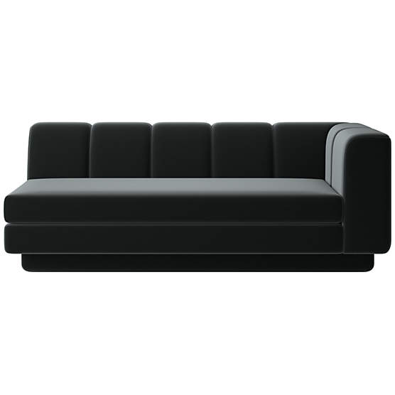 Yarrow Right-Arm Sofa Como Dark Grey