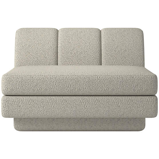 Yarrow Armless Chair Faux Sheepskin Natural