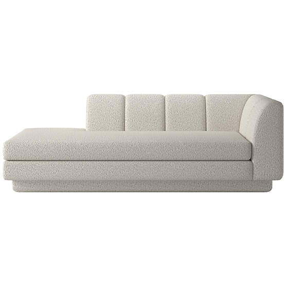 Yarrow Left-Arm Chaise Bloce Grey