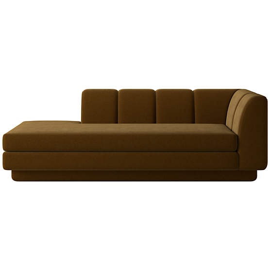 Yarrow Left-Arm Chaise Como Cognac