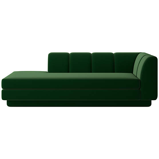 Yarrow Left-Arm Chaise Como Emerald