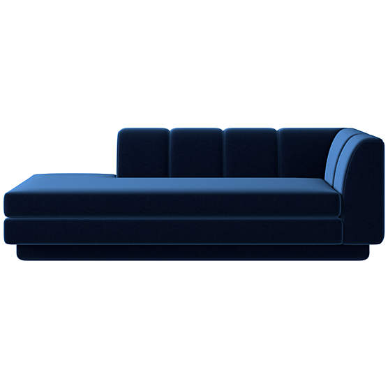 Yarrow Left-Arm Chaise Como Indigo
