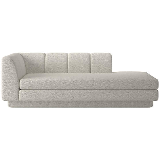 Yarrow Right-Arm Chaise Bloce Grey