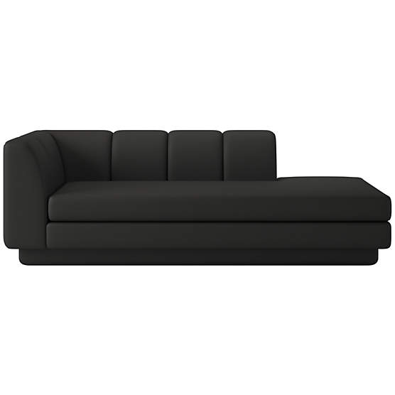 Yarrow Right-Arm Chaise Kanvas Ebony