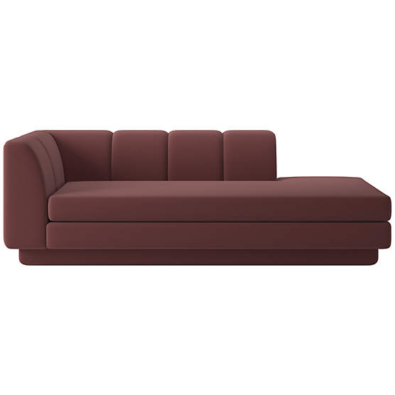 Yarrow Right-Arm Chaise Lisbon Rose Brown