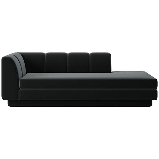 Yarrow Right-Arm Chaise Como Dark Grey