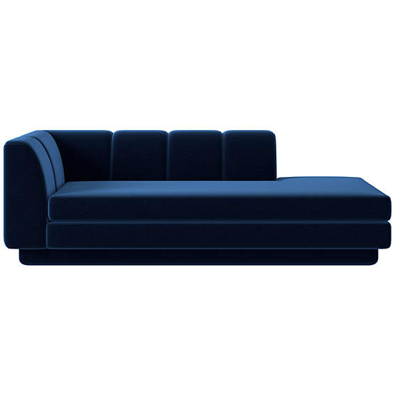 Yarrow Right-Arm Chaise Como Indigo