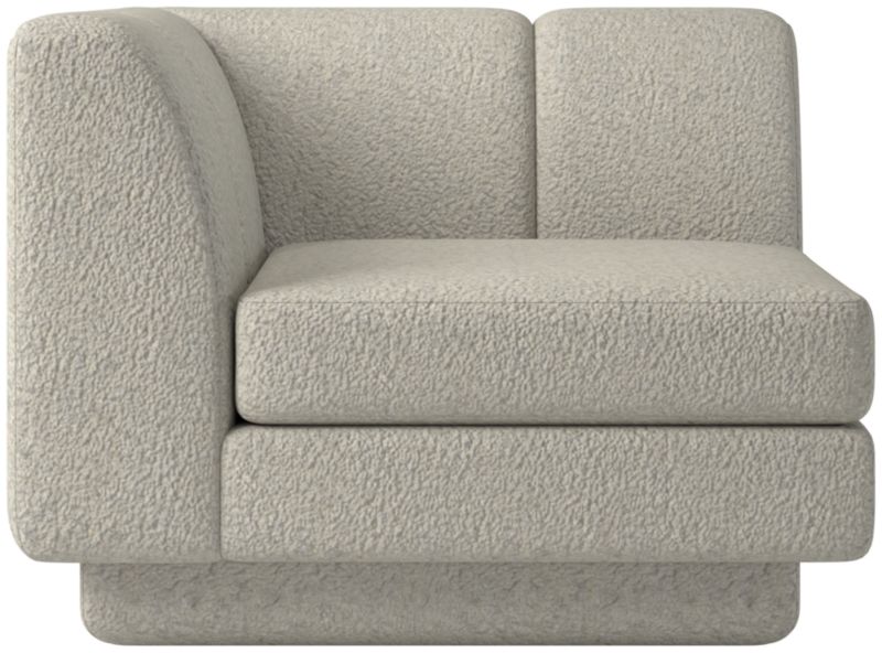 Yarrow Corner ChairFaux Sheepskin Natural - image 0 of 8