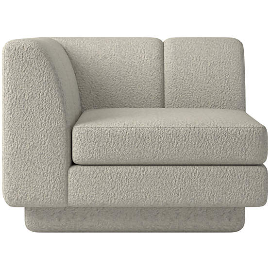 Yarrow Corner ChairFaux Sheepskin Natural