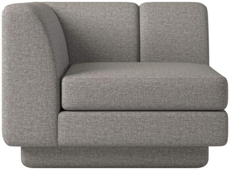 Yarrow Corner Chair Taylor Felt Grey - image 0 of 8