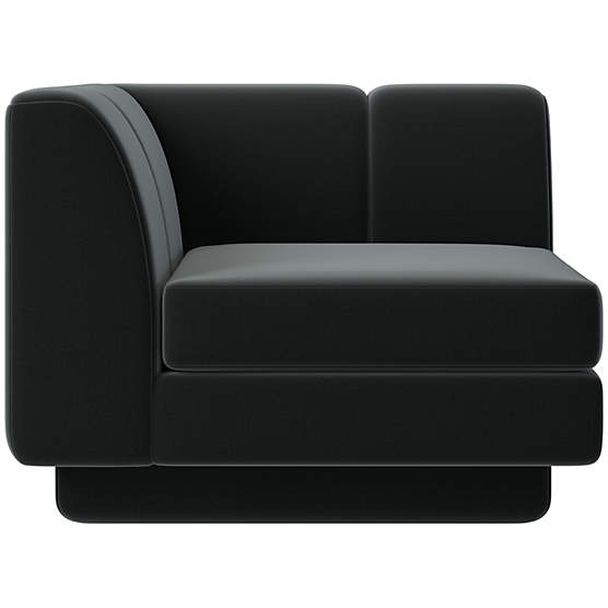Yarrow Corner Chair Como Drk Grey