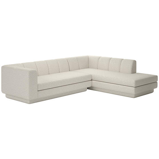 Yarrow 2-Piece L-Shaped Sectional Sofa with Right Arm Bloce Grey
