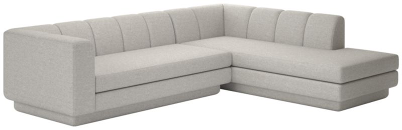 Viewing product image Yarrow 2-Piece L-Shaped Sectional Sofa with Right Arm Hatch Platinum - image 1 of 7