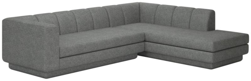 Viewing product image Yarrow 2-Piece L-Shaped Sectional Sofa with Right Arm Hatch Charcoal - image 1 of 7