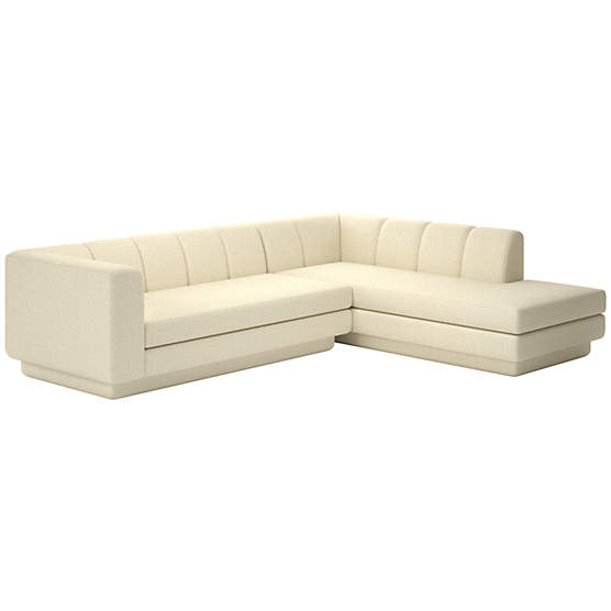 Yarrow 2-Piece L-Shaped Sectional Sofa with Right Arm Bloce Cream