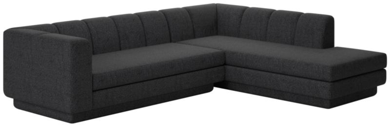 Viewing product image Yarrow 2-Piece L-Shaped Sectional Sofa with Right Arm Bloce Noir - image 1 of 7