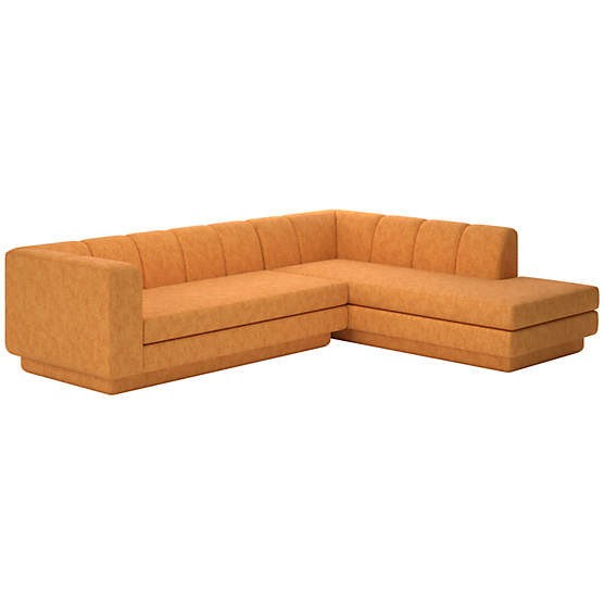 Yarrow 2-Piece L-Shaped Sectional Sofa with Right Arm Dream Ginger Tea