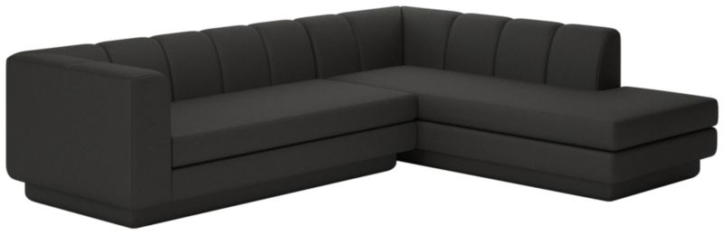 Viewing product image Yarrow 2-Piece L-Shaped Sectional Sofa with Right Arm Kanvas Ebony - image 1 of 7