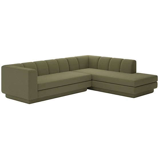 Yarrow 2-Piece L-Shaped Sectional Sofa with Right Arm Coverlet Hunter