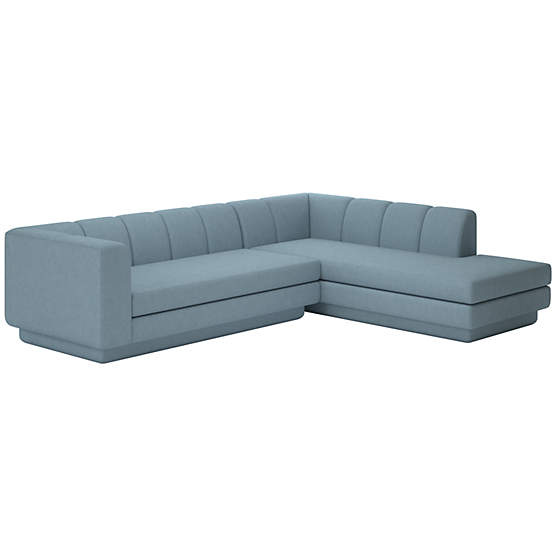 Yarrow 2-Piece L-Shaped Sectional Sofa with Right Arm Lisbon Wedgewood