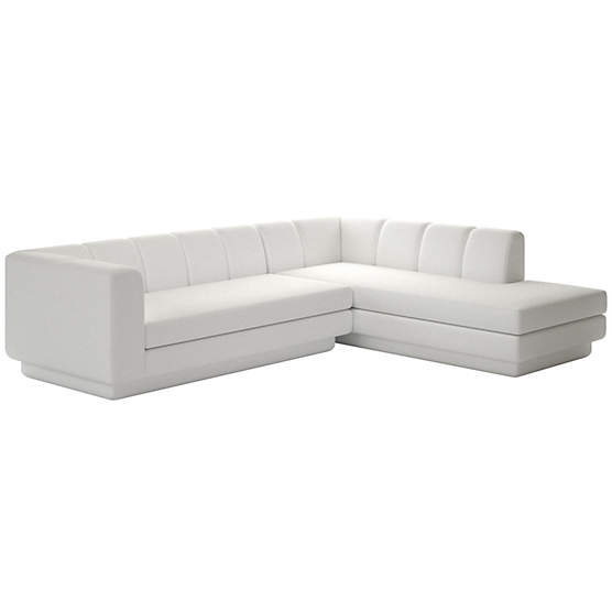 Yarrow 2-Piece L-Shaped Sectional Sofa with Right Arm Nomad Marshmallow