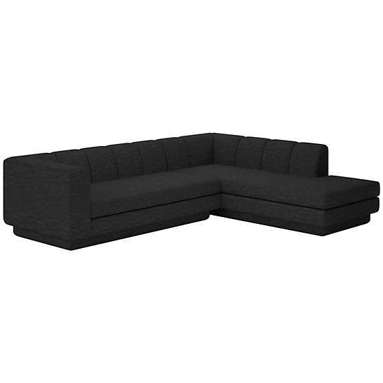 Yarrow 2-Piece L-Shaped Sectional Sofa with Right Arm Curious Ebony