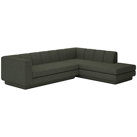 Yarrow 2-Piece L-Shaped Sectional Sofa with Right Arm Curious Evergreen