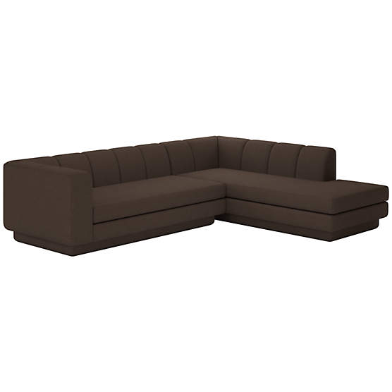 Yarrow 2-Piece L-Shaped Sectional Sofa with Right Arm Curious Java