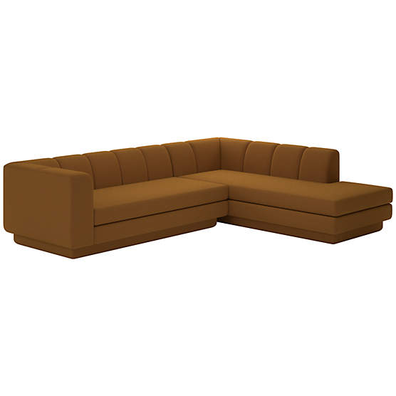 Yarrow 2-Piece L-Shaped Sectional Sofa with Right Arm Porto Praline