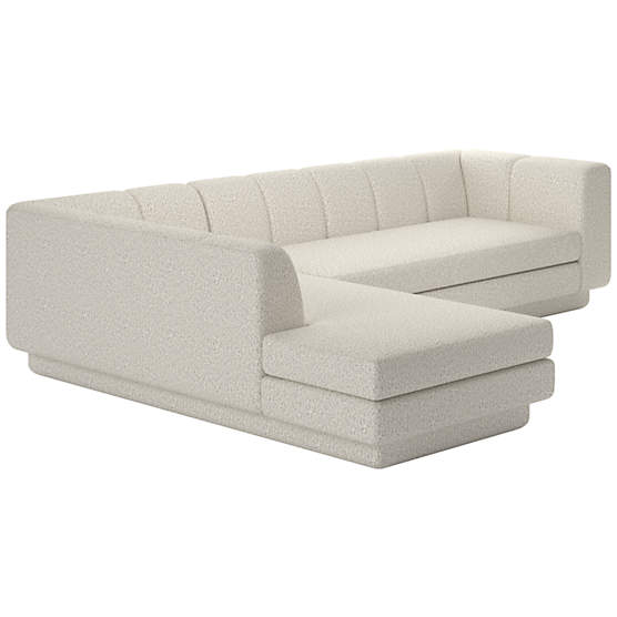 Yarrow 2-Piece L-Shaped Sectional Sofa with Left Arm Bloce Grey