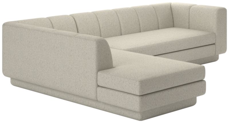 Yarrow 2-Piece L-Shaped Sectional Sofa with Left Arm Faux Sheepskin Natural - image 0 of 8