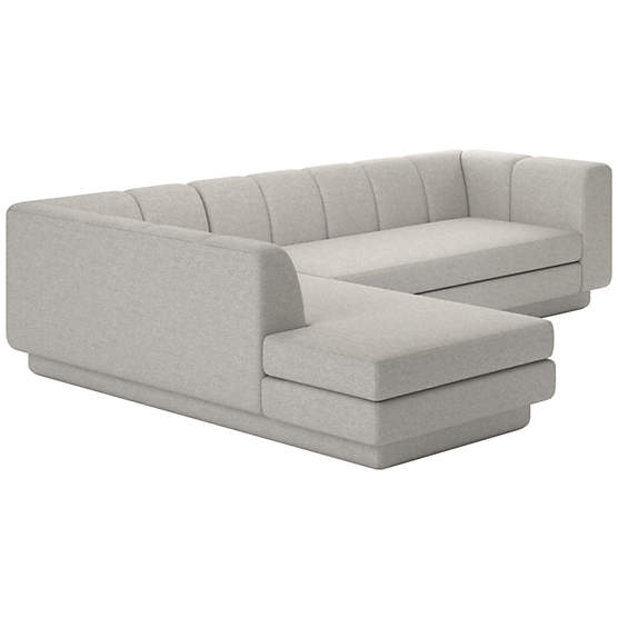 Yarrow 2-Piece L-Shaped Sectional Sofa with Left Arm Hatch Platinum