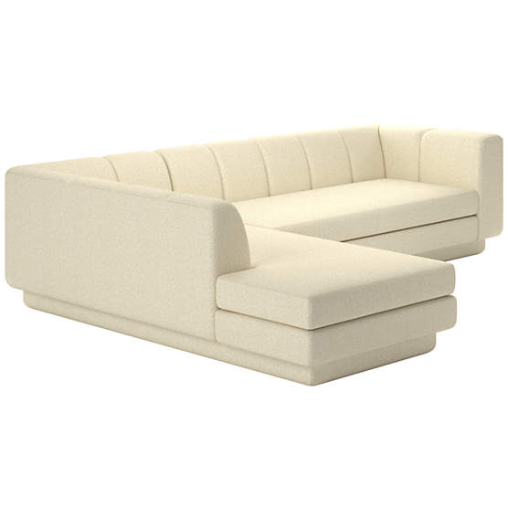 Yarrow 2-Piece L-Shaped Sectional Sofa with Left Arm Bloce Cream