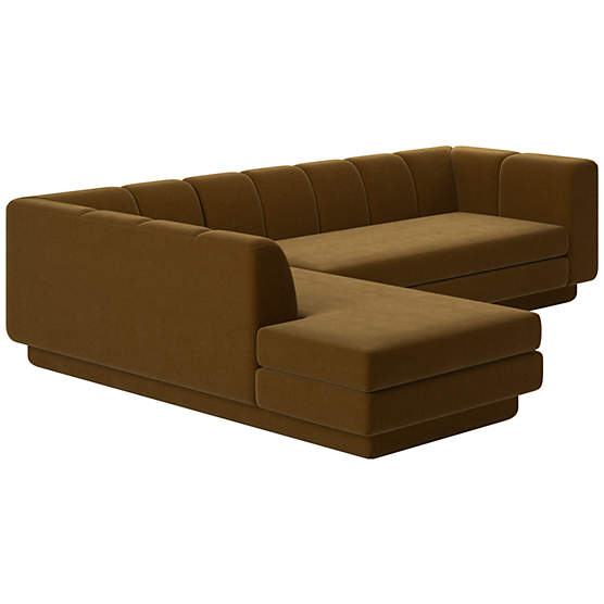Yarrow 2-Piece L-Shaped Sectional Sofa with Left Arm  Como Cognac