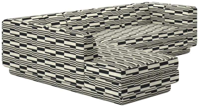 Yarrow 2-Piece L-Shaped Sectional Sofa with Left Arm Piano Domino