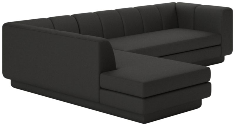 Yarrow 2-Piece L-Shaped Sectional Sofa with Left Arm Kanvas Ebony - image 0 of 8