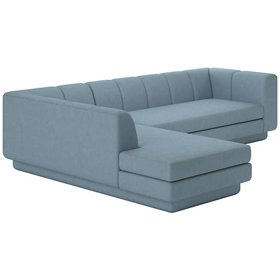 Yarrow 2-Piece L-Shaped Sectional Sofa with Left Arm Lisbon Wedgewood