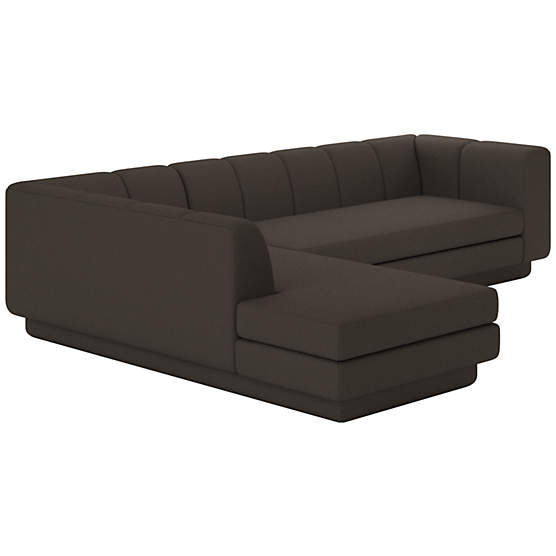 Yarrow 2-Piece L-Shaped Sectional Sofa with Left Arm Porto Graphite