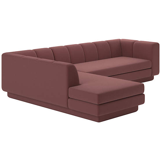 Yarrow 2-Piece L-Shaped Sectional Sofa with Left Arm Lisbon Rose Brown